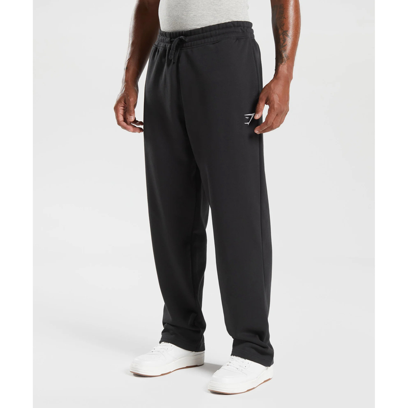 Gymshark Crest Series Men's Straight-Leg Spring and Autumn Comfortable Embroidered Loose Fitness Sports Pants Gymshark Crest Series Men's Straight-Leg Spring and Autumn Comfortable Embroidered Loose Fitness Sports Pants