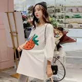 Весенний комплект для матери и ребенка для беременных, клубника, футболка с поддержкой живота, новая коллекция