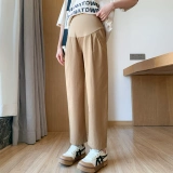 Летние модные штаны для матери и ребенка с поддержкой живота, оверсайз, свободный прямой крой