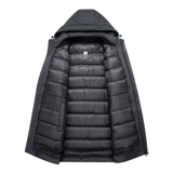 Зимний пуховик, бархатный вкладыш, куртка, 2023, гусиный пух, увеличенная толщина