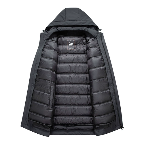 Зимний пуховик, бархатный вкладыш, куртка, 2023, гусиный пух, увеличенная толщина