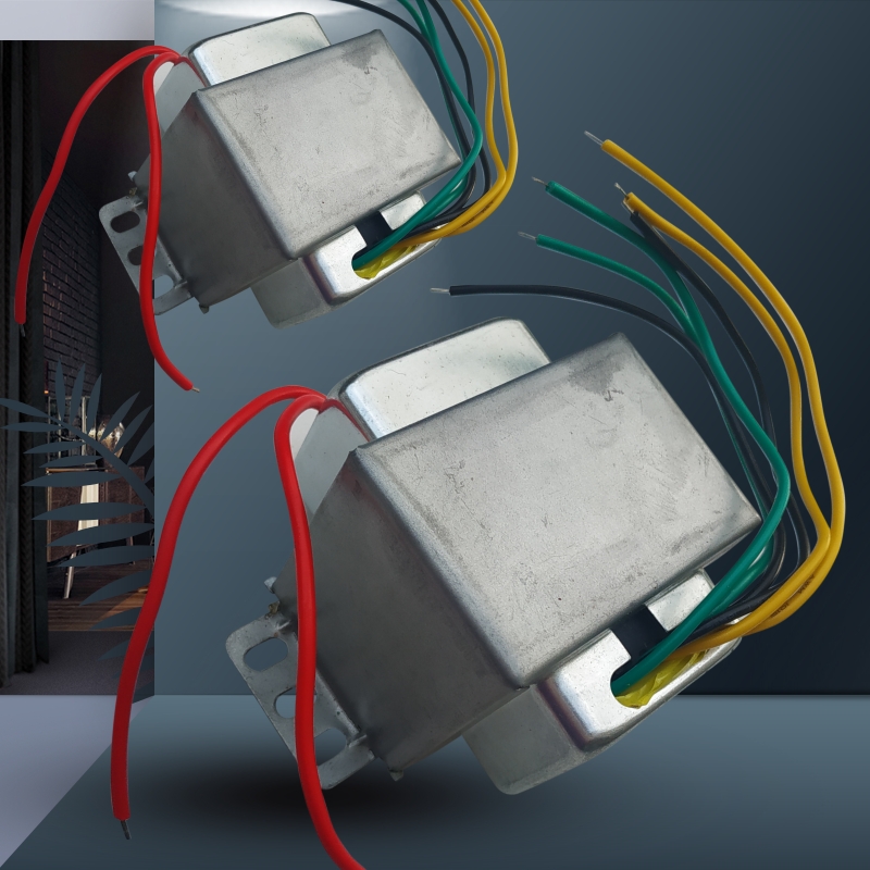 100 watt with cow cover transformer Full copper wire Square transformer Power shielding cover E type cow 12v18 volts