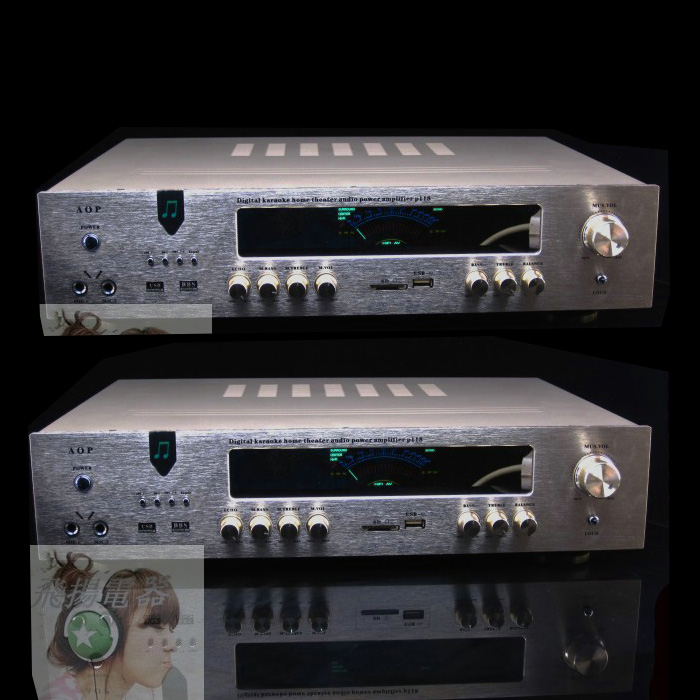 220V Home utilitter Large Ring Bull 4 Tube Power Amplifier Card power amplifier 5 track home sound power amplifier