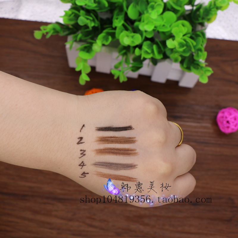 [Đảm bảo xác thực] Midnight Cool Black Tự động xoay chân mày Bút chì Triangle Refill Không thấm nước Bàn chải lông mày Thrush miễn phí - Bút chì lông mày / Bột / Stick bảng màu chì kẻ mày the face shop