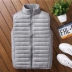 Mùa thu đông nam mới xuống áo vest cotton nam và nữ nhẹ và mỏng mẫu đôi vest cỡ lớn áo không tay dày áo trẻ trung áo khoác nam giả vest Áo vest cotton