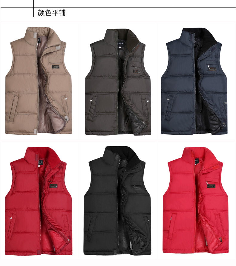2018 ưu đãi đặc biệt mùa thu đông mới quần áo nam cổ áo cotton dày áo khoác xuống áo vest cotton giản dị vest áo ghi lê nhiều túi