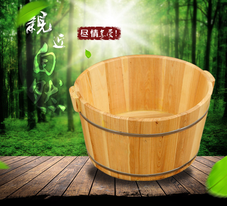 Bubble Foot Wood Barrel Home Foot Bath Barrel Massage Washing Feet Barrel Wood Keg Bidet Pedicure wood 24CM30
