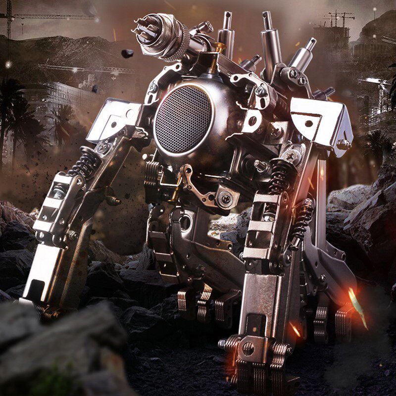Mechanical party sonic war ape model mecha metal assembly bluetooth audio DIY model bluetooth speaker creative
