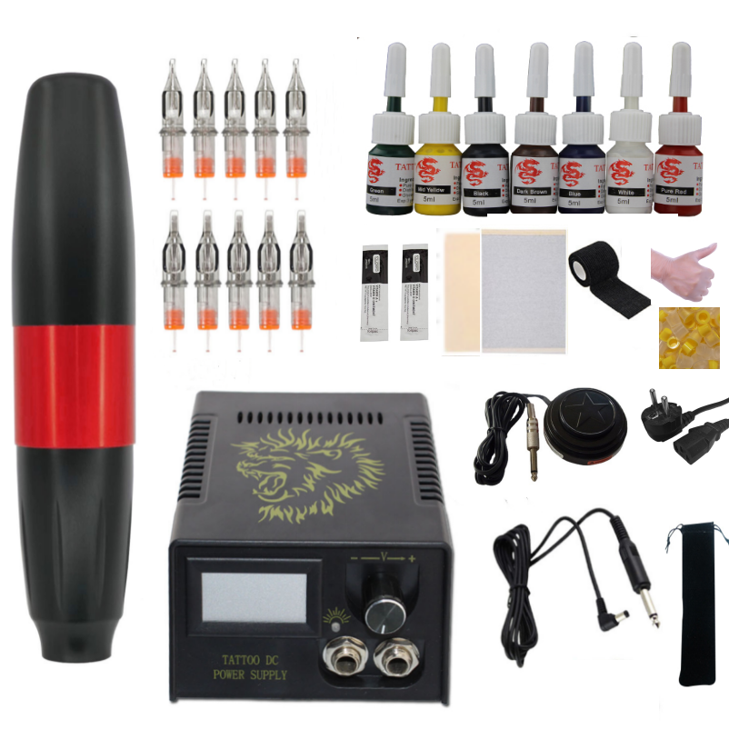 Tattoo Pen Set Tattoo Machine Embroidery Self - tattoo Machine Tattoo Motor Machine TATTOO KIT Power Supply Manufacturer