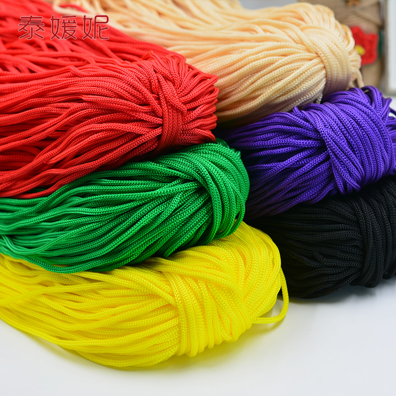 Color 4mm polypropylene Rope Handmade Diy Woven Bundle Clothesline Nylon Decorative Bag Bunch Buckle Rope Wire Rope Cord