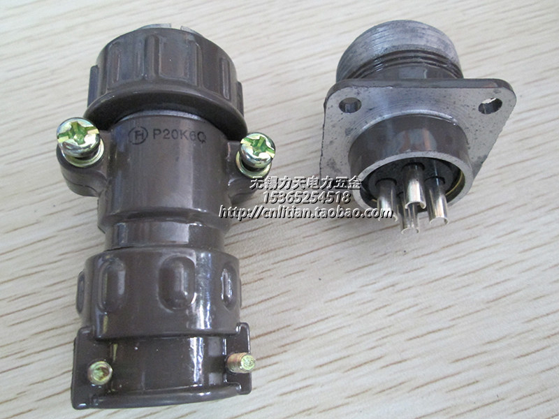 Factory direct sales aviation plug socket reverse plug P20J6Q positive plug P20K6Q aviation round plug 4 core