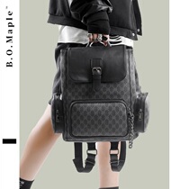 BOMaple 2021 new casual mens double shoulder bag trend backpack large capacity computer bag bag travel bag