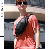 BOMaple Polyhedron Hardshell Men Skew Satchel Machine Chest Bag Tide Card Purse Waterproof Riding Single Shoulder Backpack