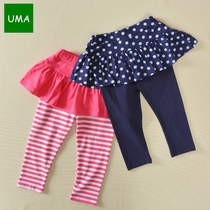 UMA 19 middle - sized girl in spring and autumn two pieces of debris wave point pure cotton sweaters