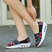 2021 summer new Korean fashion canvas rocking shoes women casual lazy shoes fashion old Beijing cloth shoes women