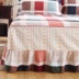 Trư lung thảo bông bedspread giường váy một mảnh bìa giường trải giường cotton trượt đôi 1.5m1.8 mét tấm Hàn Quốc - Váy Petti 	chân váy giường Váy Petti