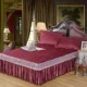 Nằm xuống phương pháp one-piece giường váy khăn trải giường bông 1.5m1.8m2.0m ​​m bìa dày trượt bảo vệ kép - Váy Petti