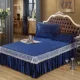 Nằm xuống phương pháp one-piece giường váy khăn trải giường bông 1.5m1.8m2.0m ​​m bìa dày trượt bảo vệ kép - Váy Petti