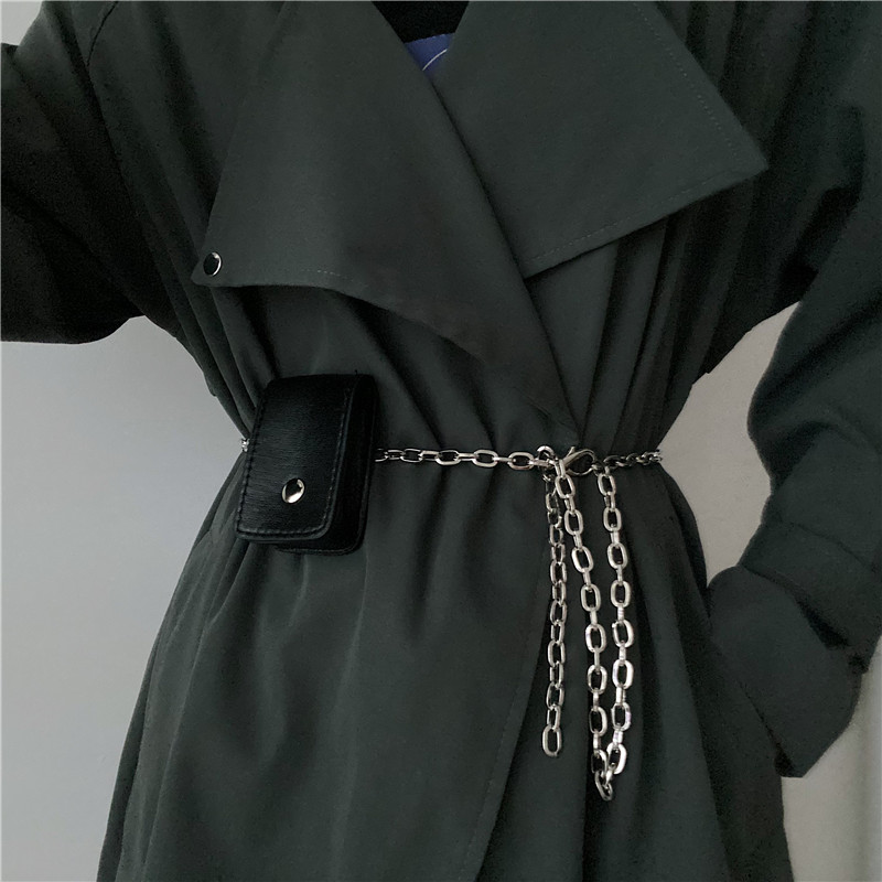 Chain bag belt women's European and American waist waist decoration with suit coat windbreaker fashion all-match corset thin waist seal trendy