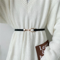 Retro Genuine Leather Belt Women Ins Wind Fashion 100 Hitch Fit Sweater Suits Coat Suits Coat Waist External Lap Waist Seal Slim Fit