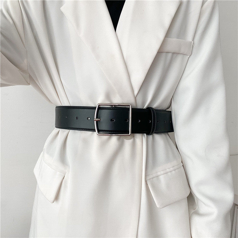 High Sense Genuine Leather Girdle Women Ins Wind Wide Trim Accessories Sweater Jacket Coat Big Dress Skirt Waist Seal 100 Lap Strap Tide 