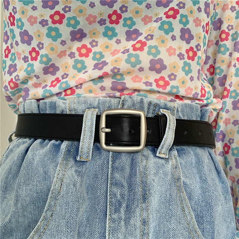 Korean fashion all-match jeans belt female trend ins style students retro simple decorative pants belt Korean version