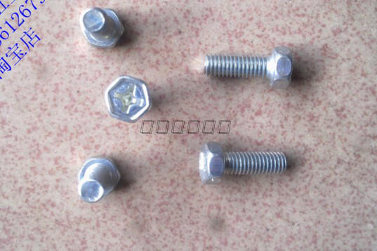 National standard white zinc outer hexagonal bolt with cross recessed head cross hexagonal screw M4M5*8 10 to 20