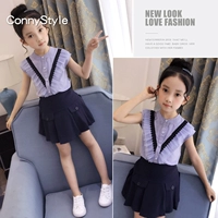 Áo sơ mi nữ đại dương Mùa hè 2019 Mới áo gió cho trẻ em Áo sơ mi cotton Trẻ em mặc lớn Áo không tay - Áo sơ mi đồ cho bé gái