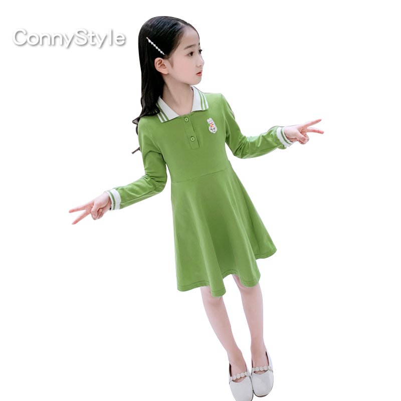 Cô gái váy mùa thu đầm đầm 2020 trẻ em mới của Hàn Quốc phiên bản của ve áo giản dị váy hợp thời trang váy trẻ em những đứa trẻ lớn của.