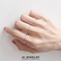  JZ Ring European and American simple ins style ring female Korean fashion temperament personality wild ultra-fine stacked ring