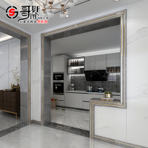 Marble door cover aluminum alloy door frame artificial stone line window sill background wall frame decorative tile
