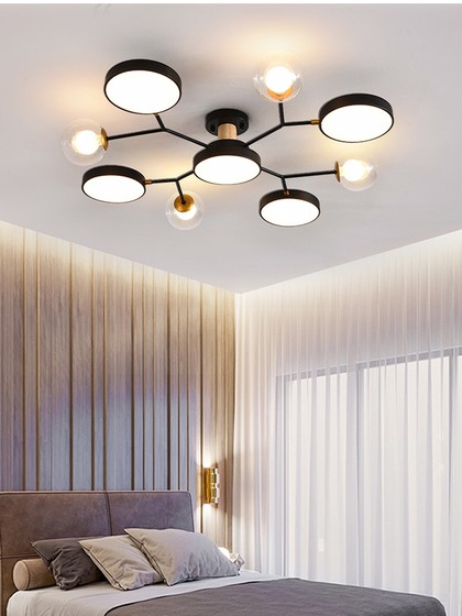 北欧客厅灯吊灯现代简约大气餐厅灯新款轻奢房间灯主卧室吸顶灯具