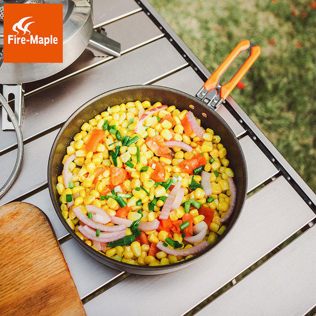 Fire Maple Gold Feast Flat Bottom Without Pan Frying Pan Outdoor Portable Folding Frying Pan Teflon Coated Fried Steak Pan