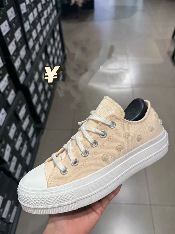 Converse All Star Lift Spring Beaded Flower Women's Thick-Soled Canvas Shoes A17790C Converse All Star Lift Spring Beaded Flower Women's Thick-Soled Canvas Shoes A17790C