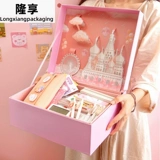 Канцтовары, набор для школьников, детский комплект, подарочная коробка, популярно в интернете