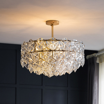 Nordic bedroom chandelier creative restaurant light luxury modern simple warm romantic American room full copper lamps