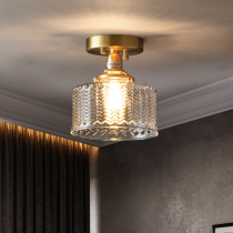 Post-modern light luxury simple ceiling lamp glass aisle lamp porch light balcony kitchen bedroom lamp small ceiling lamp