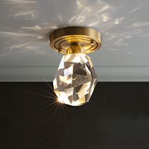 led crystal ceiling lamp three-color light-changing corridor aisle home foyer entry porch lamp simple balcony lamps