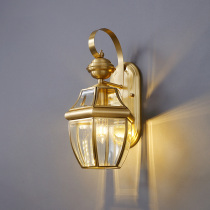 All copper living room TV wall lamp simple aisle corridor bedside wall lamp Nordic creative outdoor garden lamps