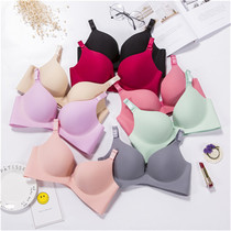 No steel ring one-piece seamless underwear summer thin sexy large size bra girl bra gathering adjustment set