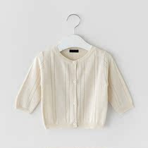 2022 Spring summer style baby boy sweet and beautiful breathable woman baby cotton soft pure color cardio-hooded sweatshirt jacket