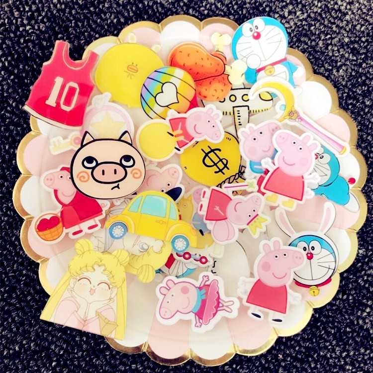 Đầy đủ 9,9 nhân dân tệ Nhật Bản Harajuku phong cách phim hoạt hình acrylic trâm dễ thương cô gái xinh đẹp huy hiệu huy hiệu pin huy hiệu đảng cài áo