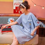 Летняя хлопковая пижама, длинная милая юбка для школьников, 2020, короткий рукав, с рукавом, средней длины, в корейском стиле