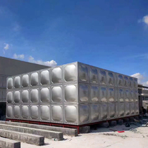 Stainless steel Living water tower 90 cubic fire water tank 150 ton square water tank 300 square floor top water pouring 304