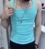 Lycra cotton tự canh cổ vuông vest nam triều chạm đáy thanh niên nam căng mọng mùa hè mồ hôi từ vest vest