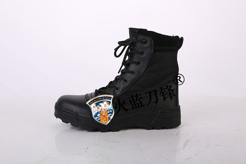 Boots militaires en cuir - amortissement - Ref 1397403 Image 17