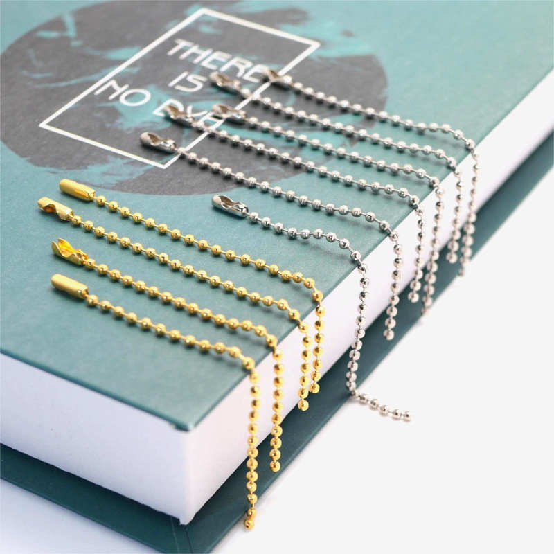 Bead Chain 10cm Metallic Chain Not Easy to Break, Textured Metal Creative DIY Handmade Accessories Pendant Keychain