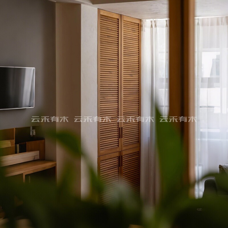 Louvered Sliding Doors, Ventilated Double Doors, Balcony, Cloakroom, Storage Room, Louvered Breathable Flat Folding Doors