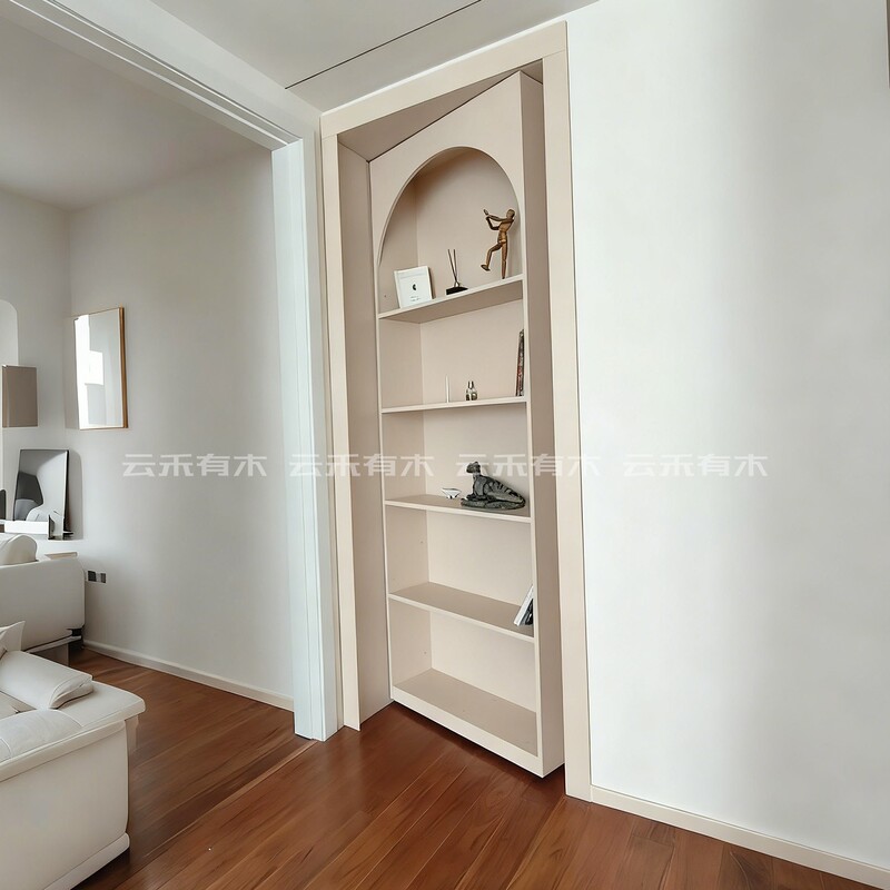 Ghost Door Bookshelf Magazine Rack Sliding Door Bedroom Bathroom Children's Room Study Room Trackless Sliding Door Invisible Door