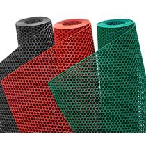 Hollow waterproof mat wear-resistant beef tendon hexagonal honeycomb non-slip PVC floor rubber mat outdoor outdoor floor mat full shop